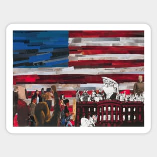 A Nation Divided Collage Sticker